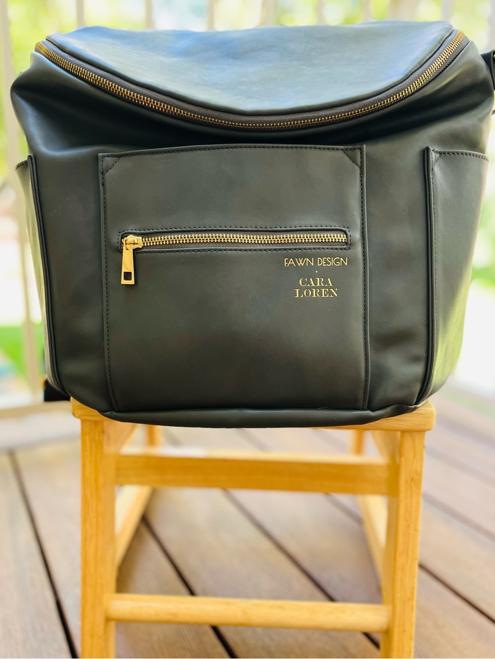 Fawn Design x Cara Loren Limited Original Diaper Bag in Matte Charcoal Gray